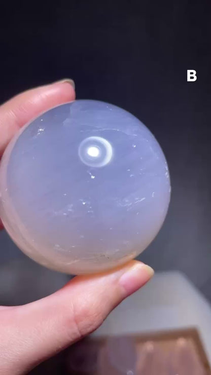 Blue Rose Quartz Spheres - High Quality