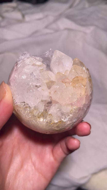 Druzy Cluster Flower Agate Sphere