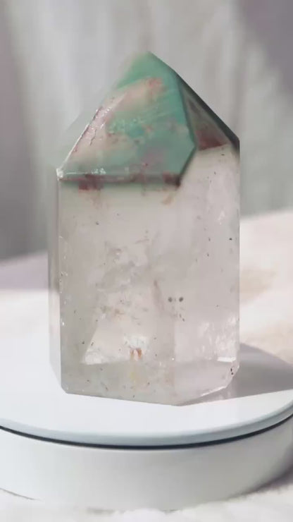 Jumbo Green Lithium Quartz Tower