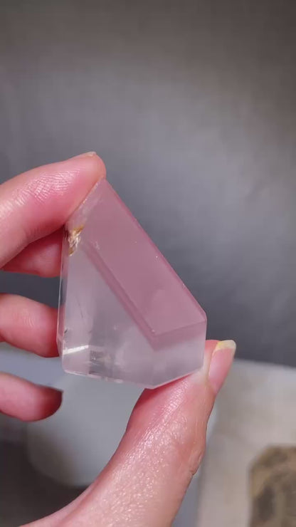 Pink Lithium Quartz Tower