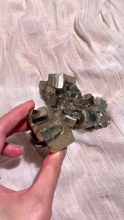 Peruvian Cubic Pyrite Cluster