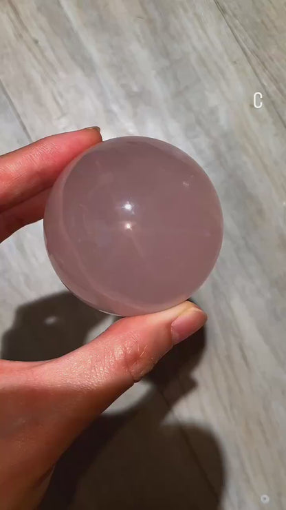 Mozambique Starlight Rose Quartz Sphere