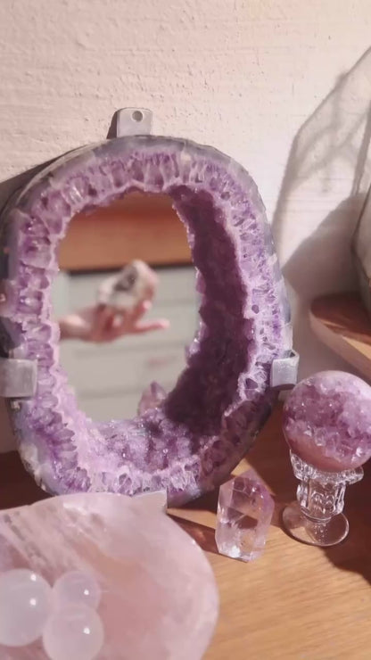 Druzy Amethyst Portal Mirror