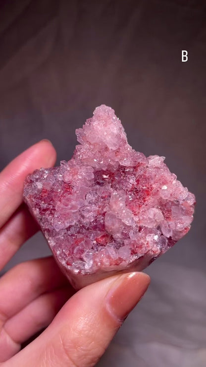 Pink Amethyst Druzy Cluster