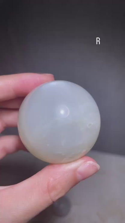 Silvery Moonstone Sphere