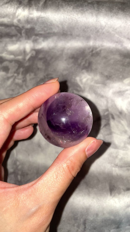 Glassy Phantom Amethyst Sphere