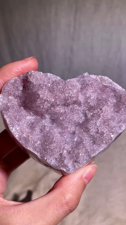 Pink Sugar Amethyst Heart