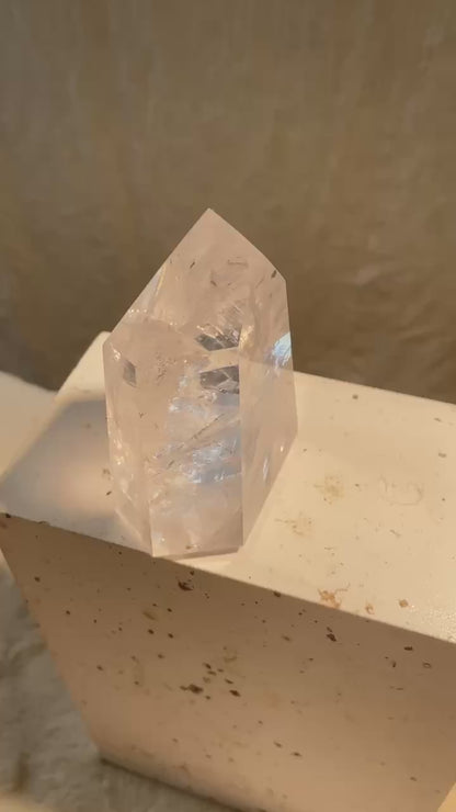 Extra Girasol Quartz with Pyrite inclusions Tower