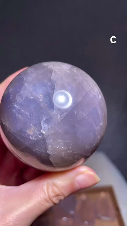 Blue Rose Quartz Spheres - High Quality