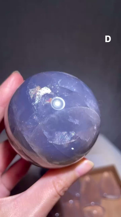 Blue Rose Quartz Spheres - High Quality