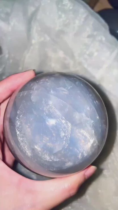 Starlight Blue Rose Quartz Sphere - High Quality