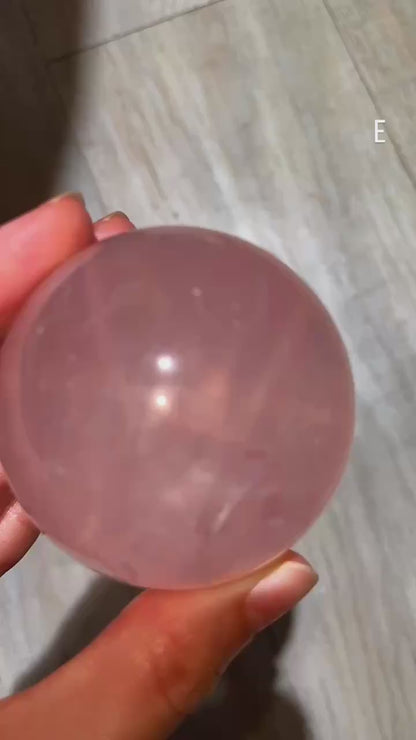 Mozambique Starlight Rose Quartz Sphere