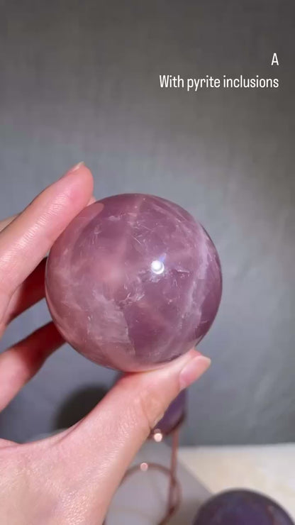 Vibrant Rose Quartz Sphere