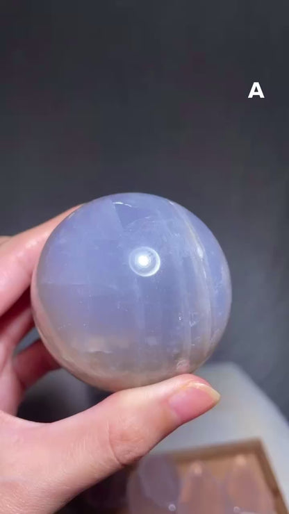 Blue Rose Quartz Spheres - High Quality