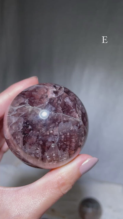 Red Mica Fluorite Sphere