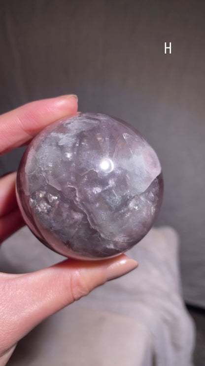 Red Mica Fluorite Sphere