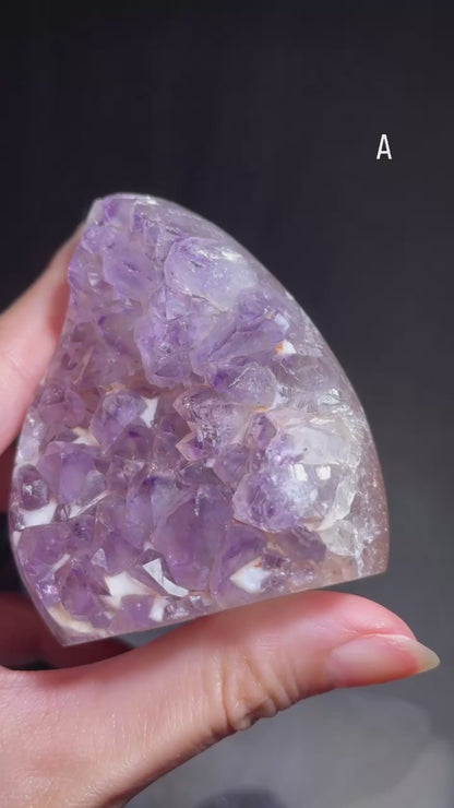 Druzy Rainbow Amethyst Peach / Flame Freeform