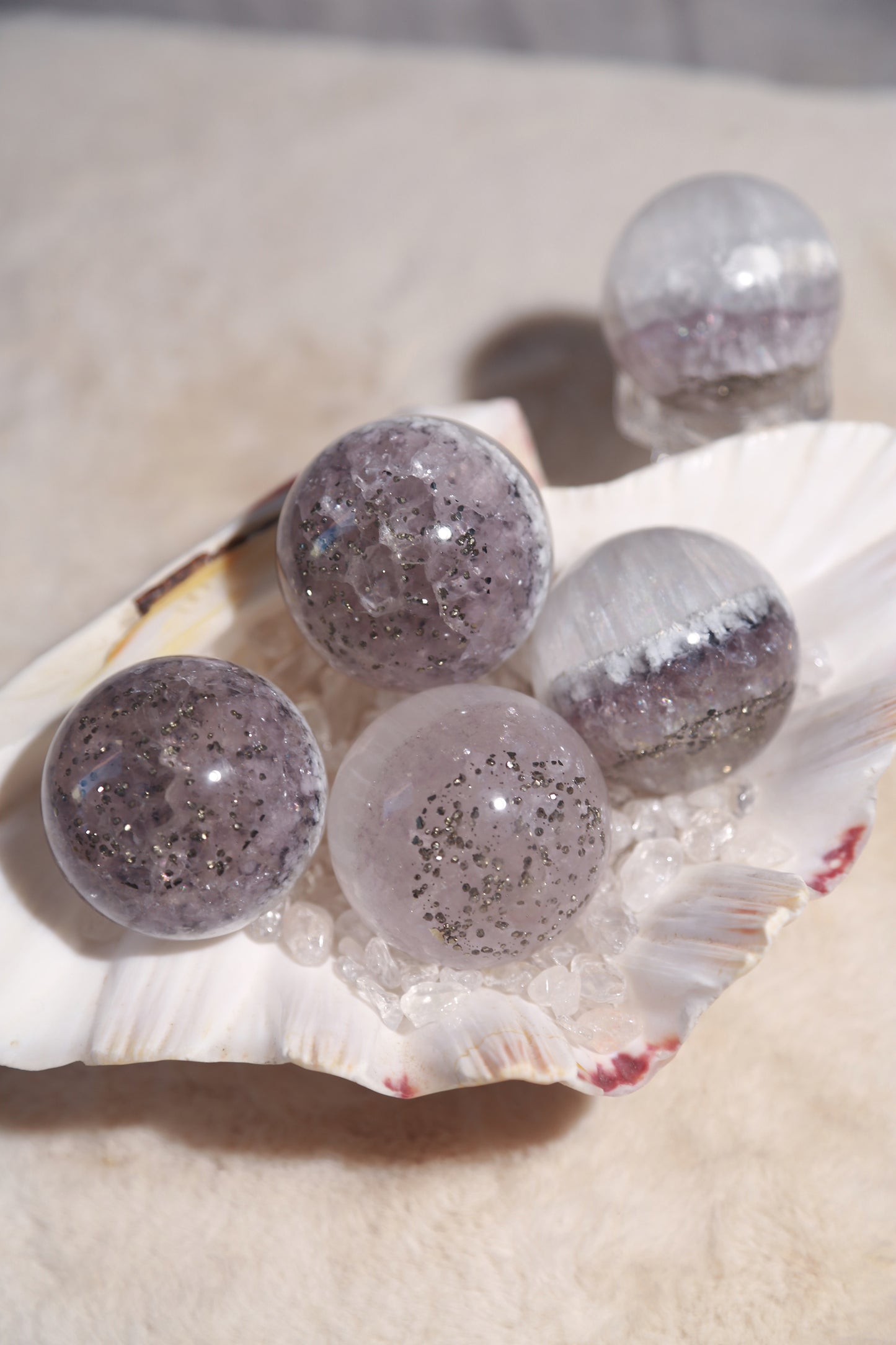 Pyrite in Fluorite Sphere with Mica