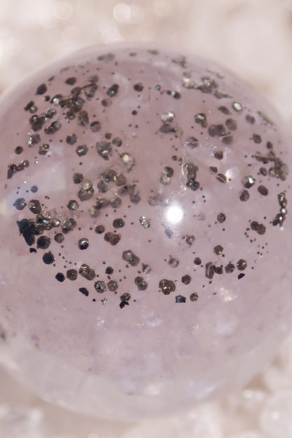 Pyrite in Fluorite Sphere with Mica