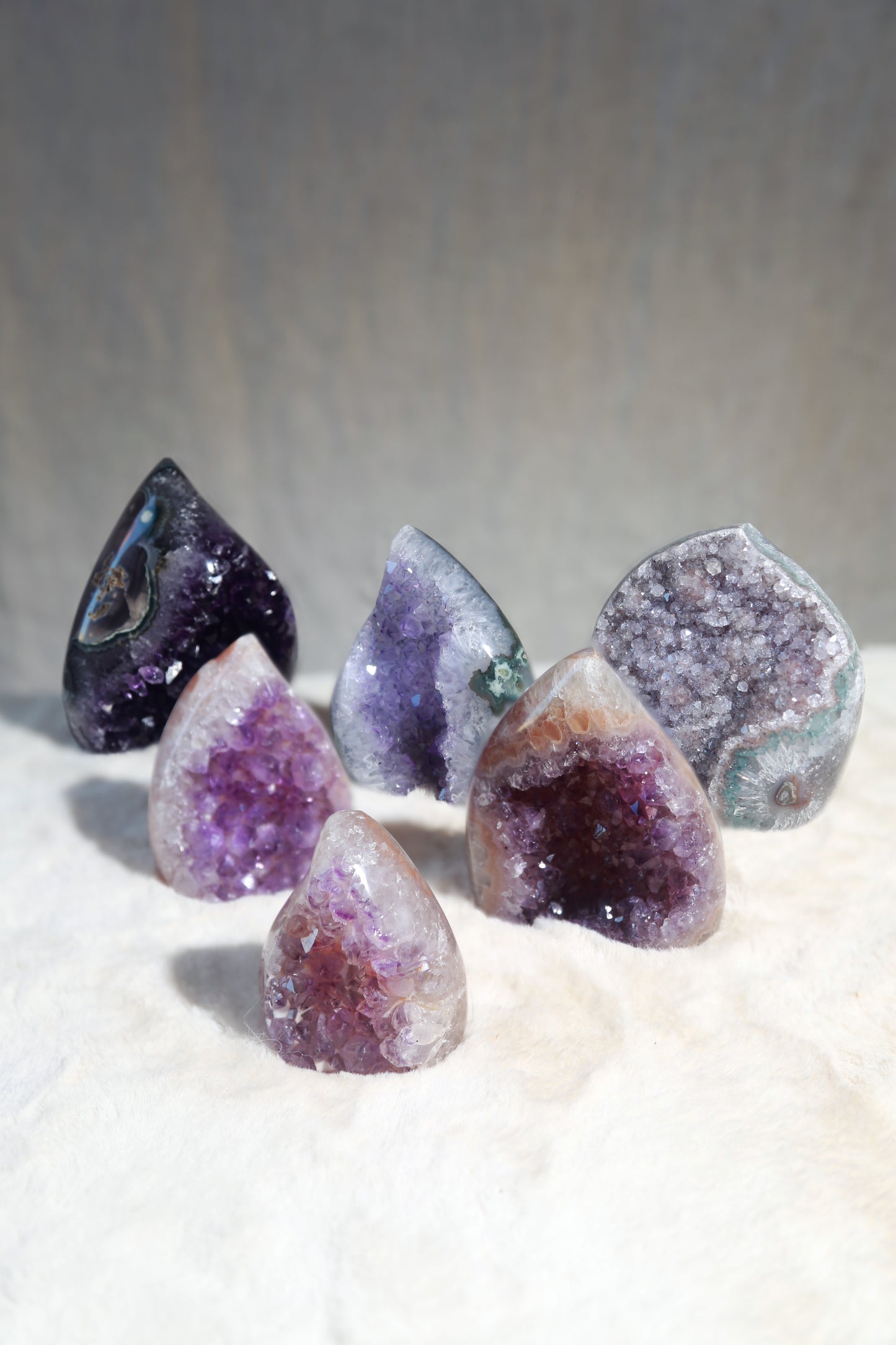 Druzy Rainbow Amethyst Peach / Flame Freeform