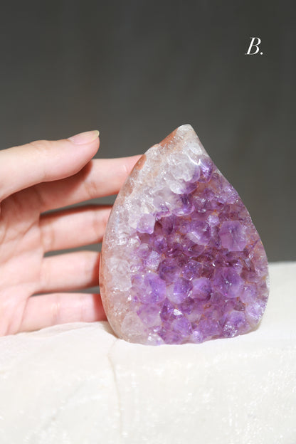 Druzy Rainbow Amethyst Peach / Flame Freeform
