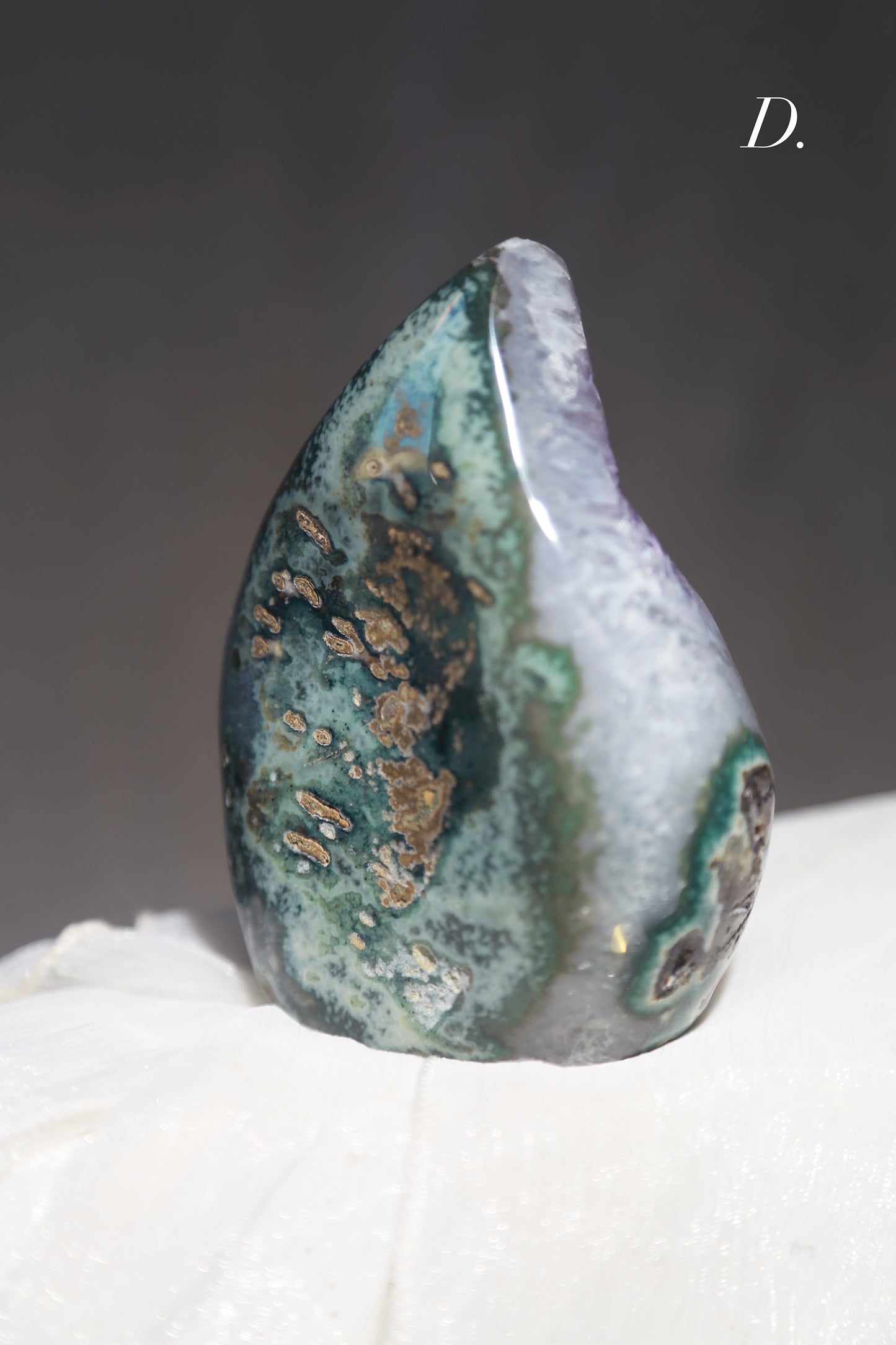 Druzy Rainbow Amethyst Peach / Flame Freeform