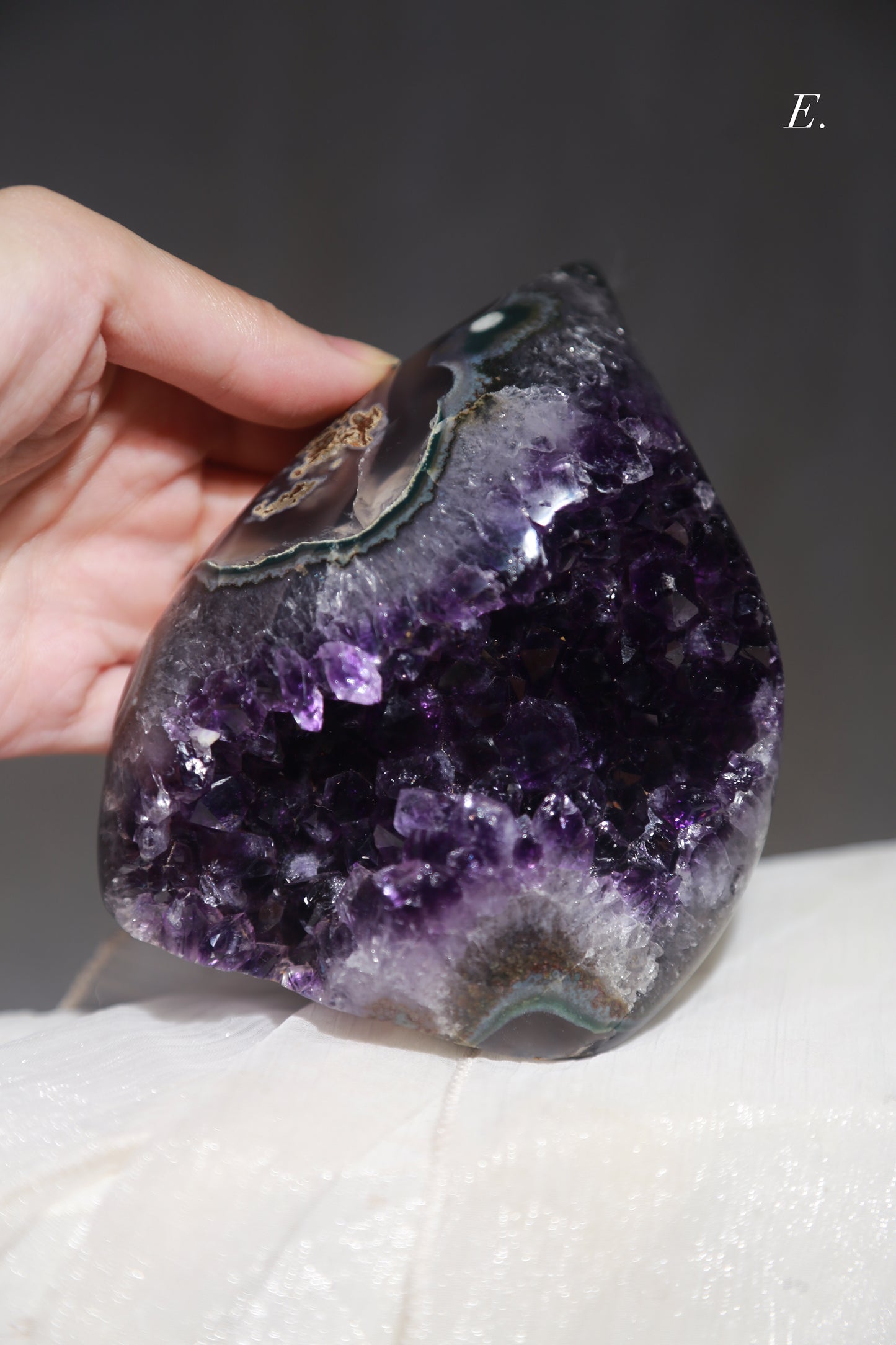 Druzy Rainbow Amethyst Peach / Flame Freeform