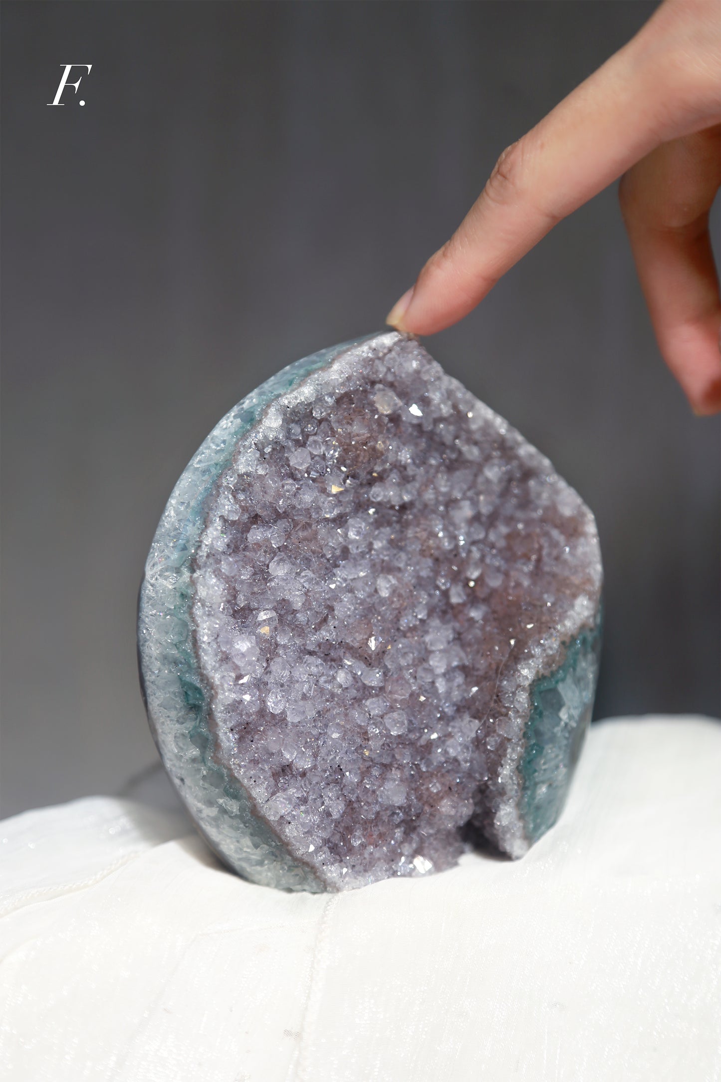 Druzy Rainbow Amethyst Peach / Flame Freeform