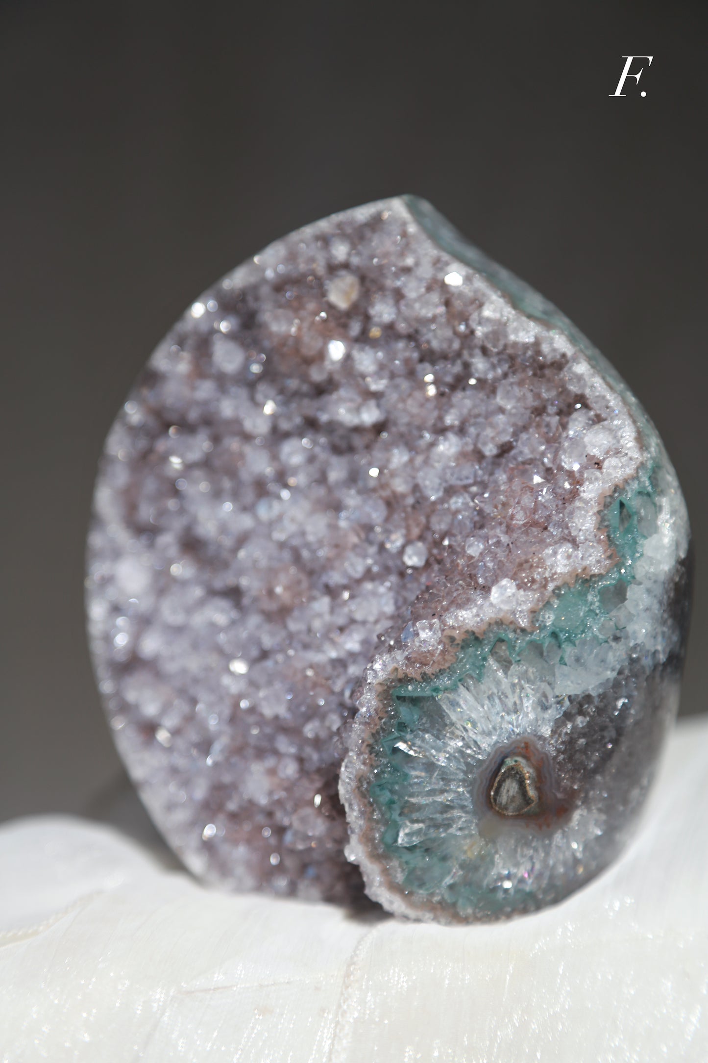 Druzy Rainbow Amethyst Peach / Flame Freeform