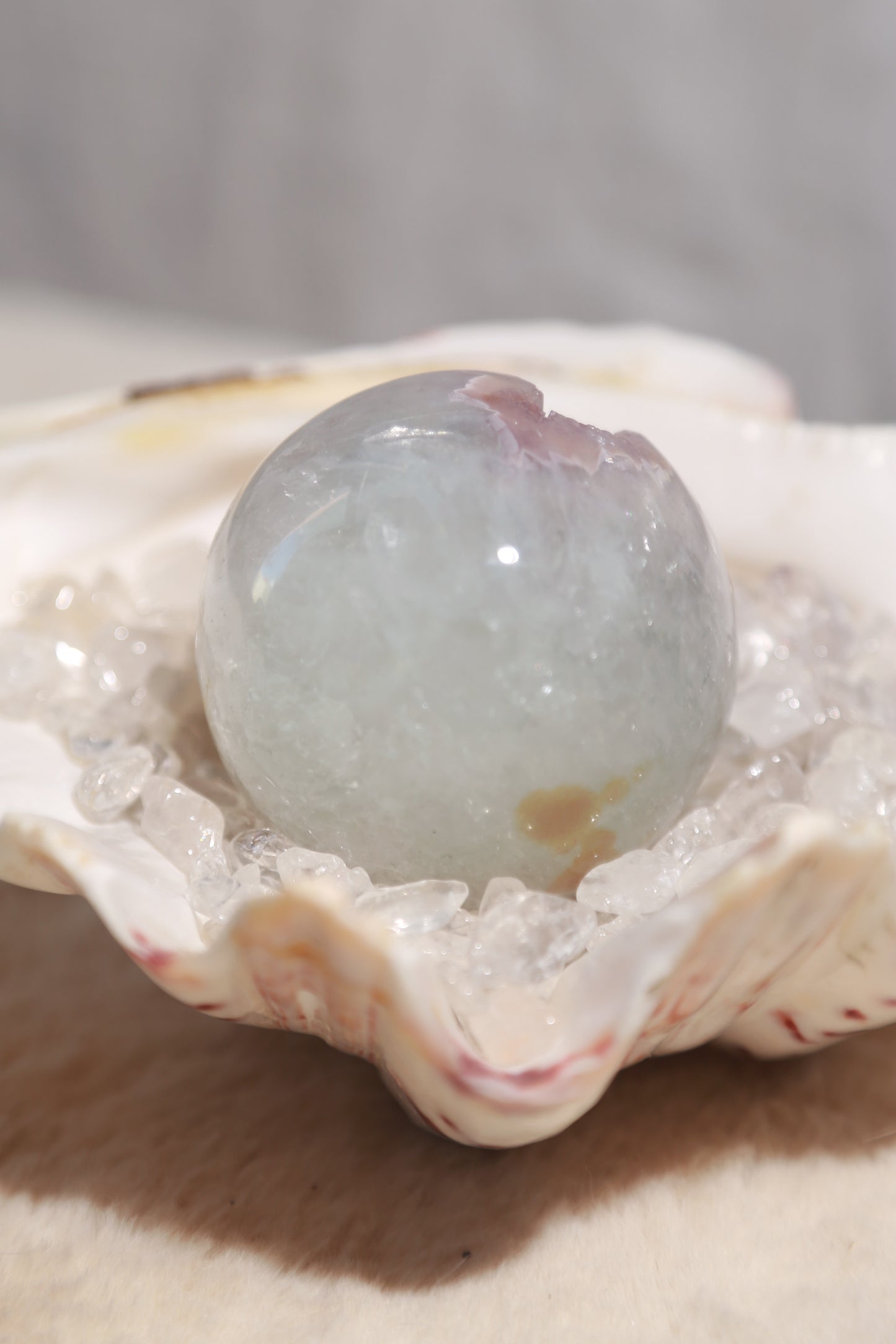 Green Quartz Rainbow Amethyst Pink Druzy Sphere