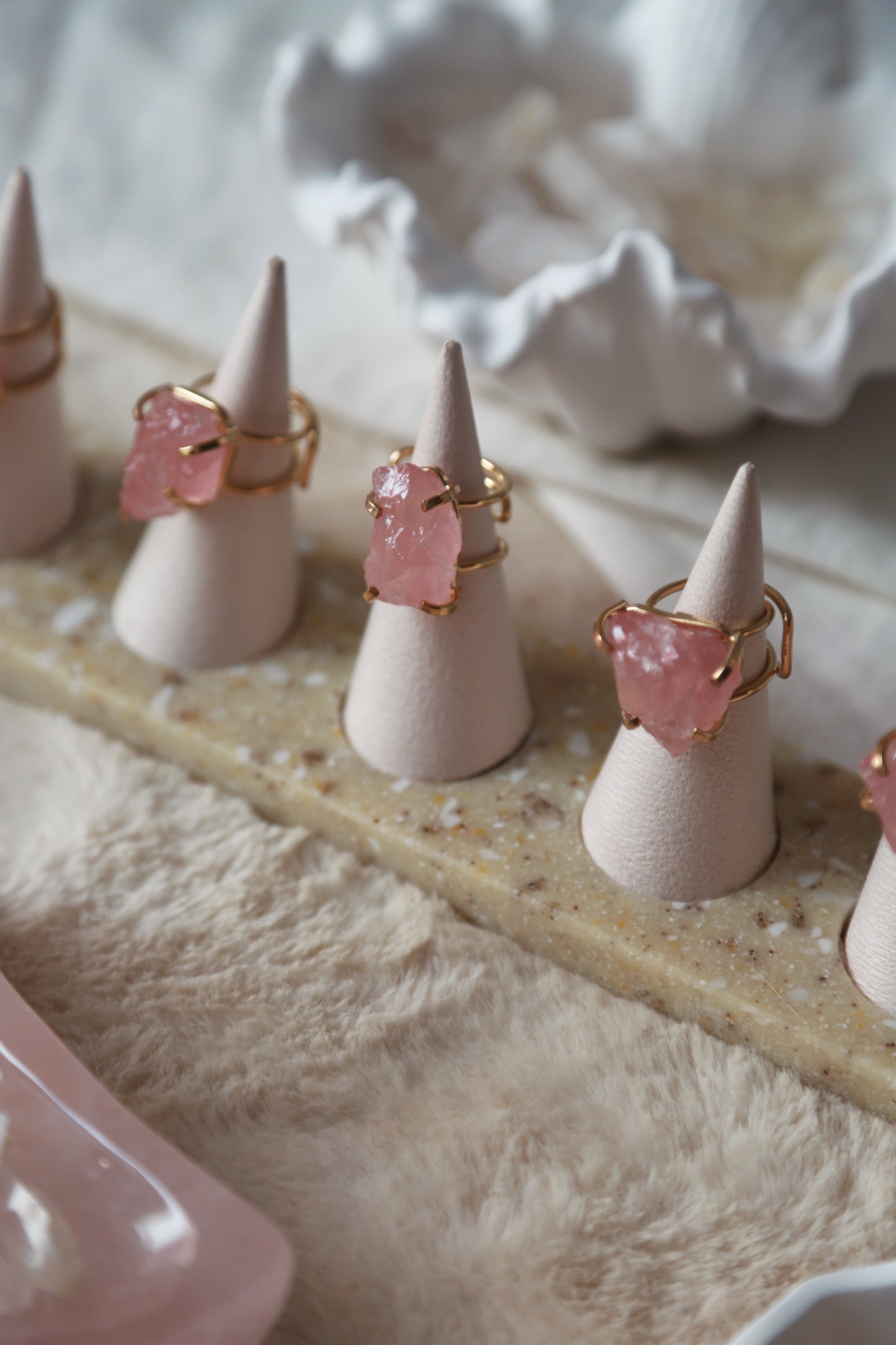 Rose Quartz Wire Ring