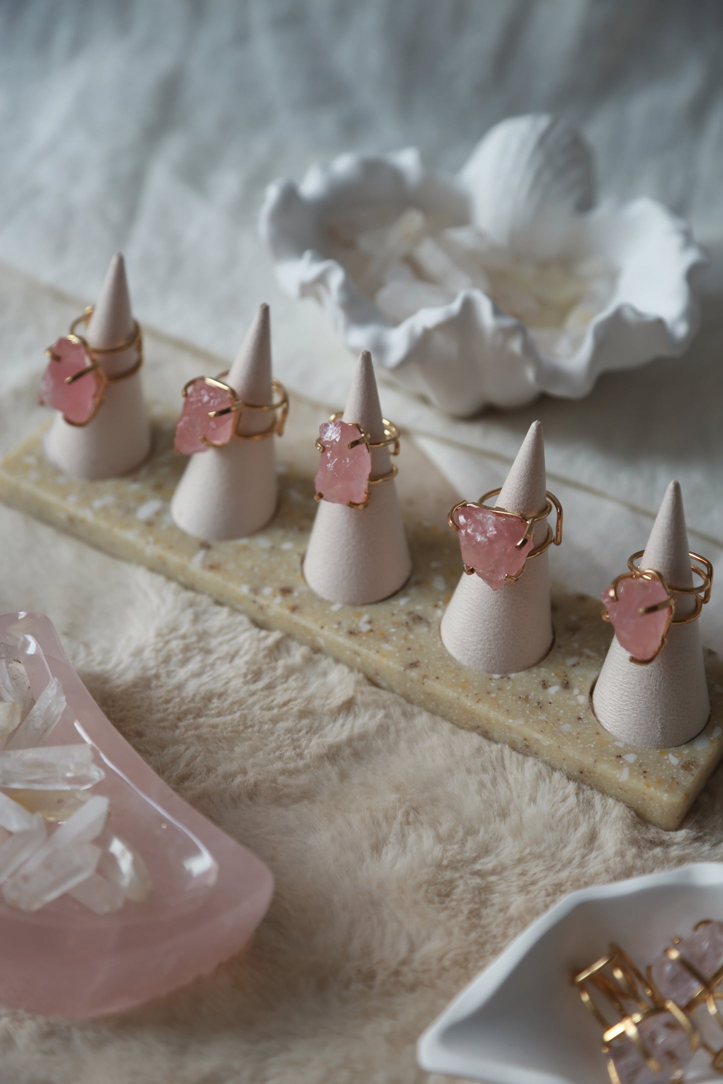 Rose Quartz Wire Ring