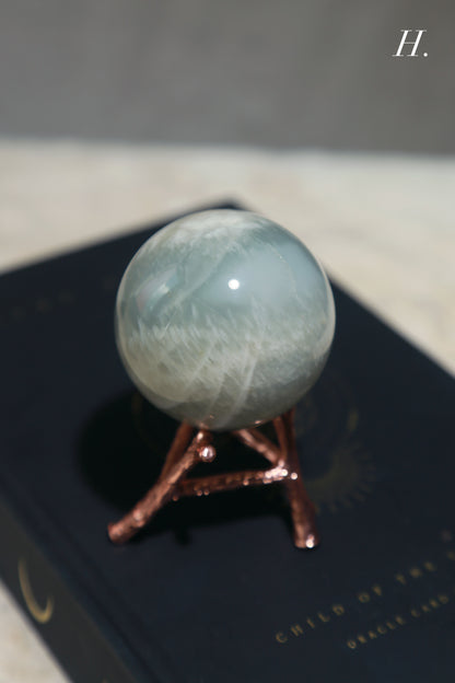 Sage Blue Green Moonstone Sunstone Sphere