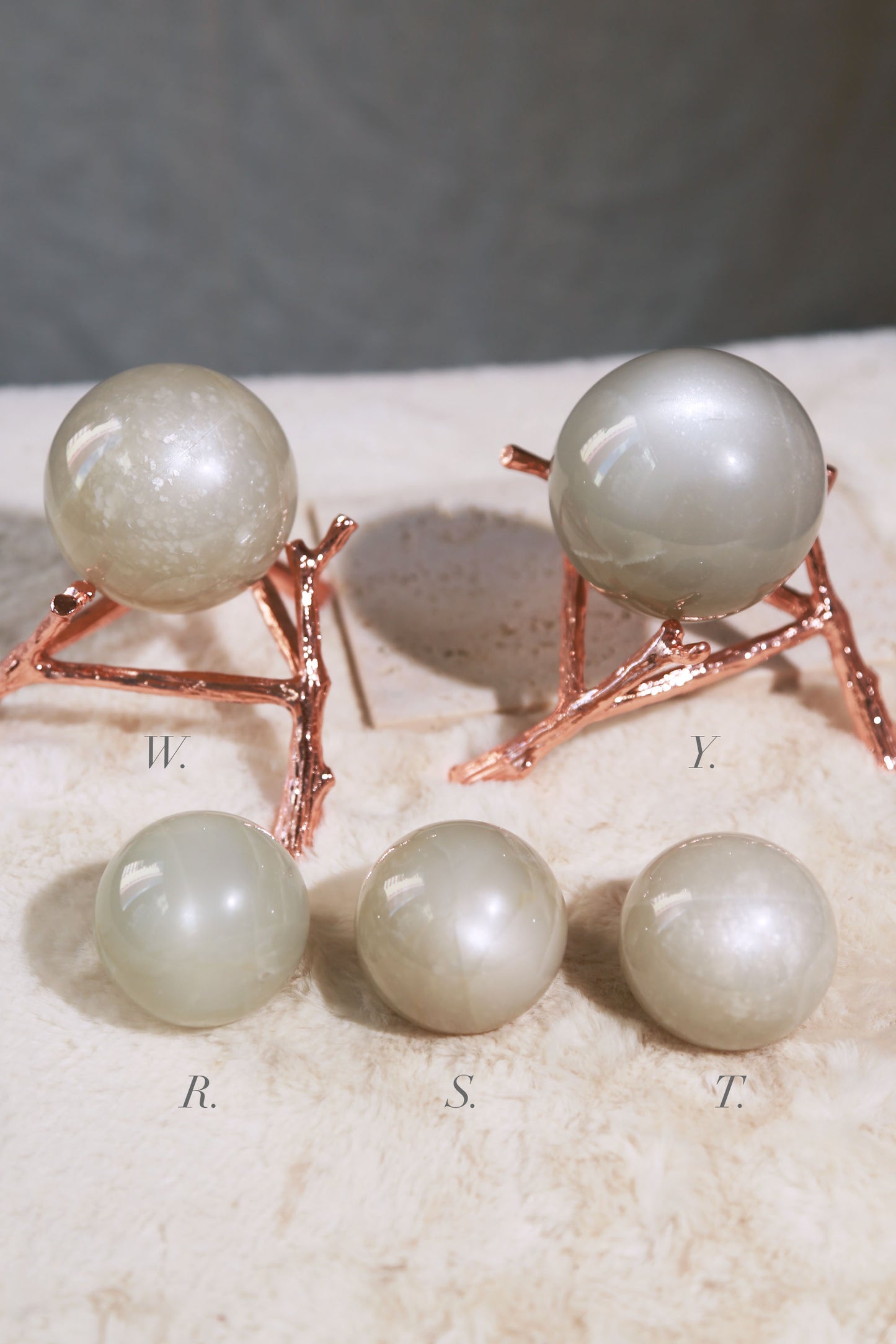 Silvery Moonstone Sphere