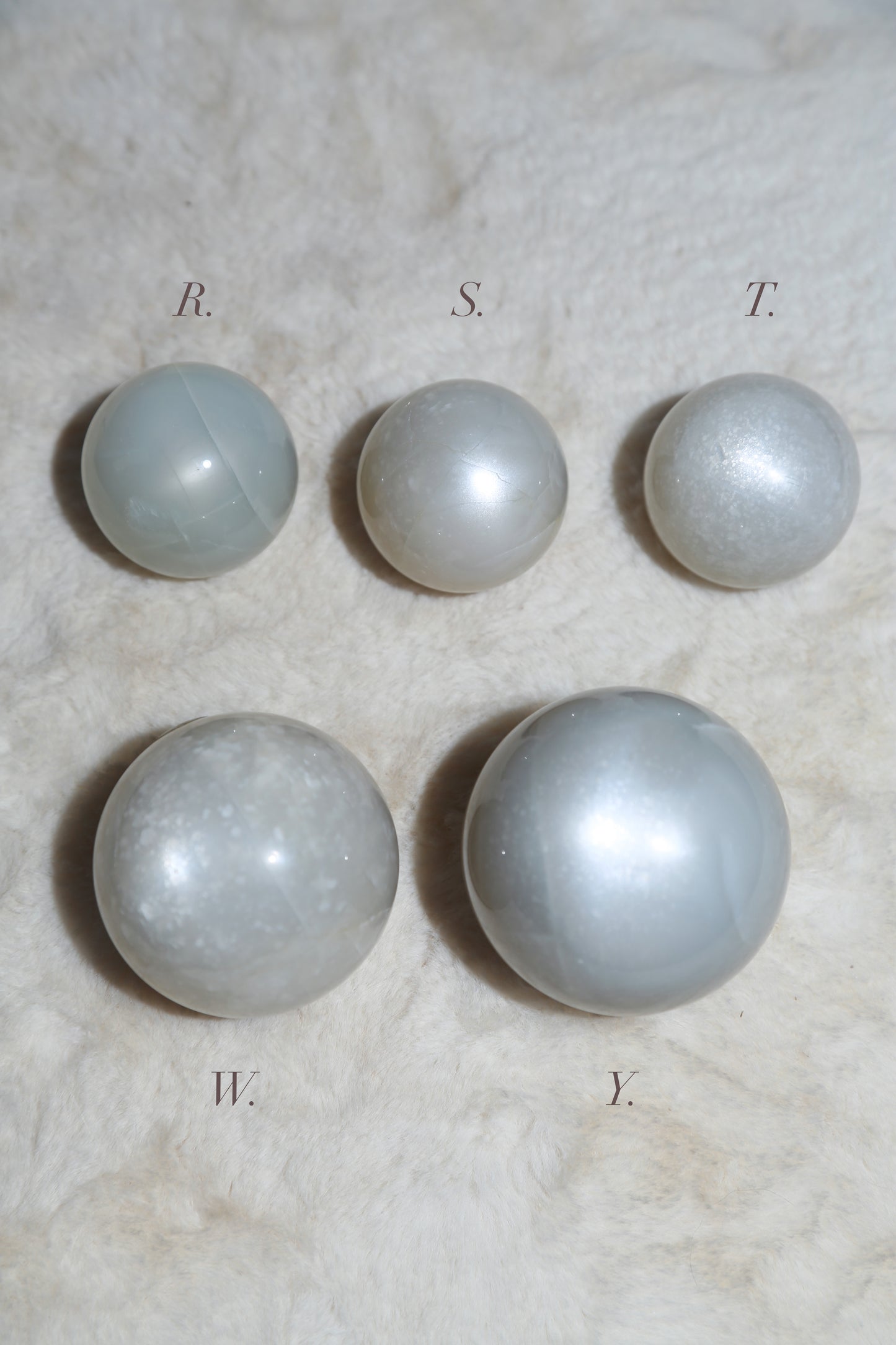 Silvery Moonstone Sphere