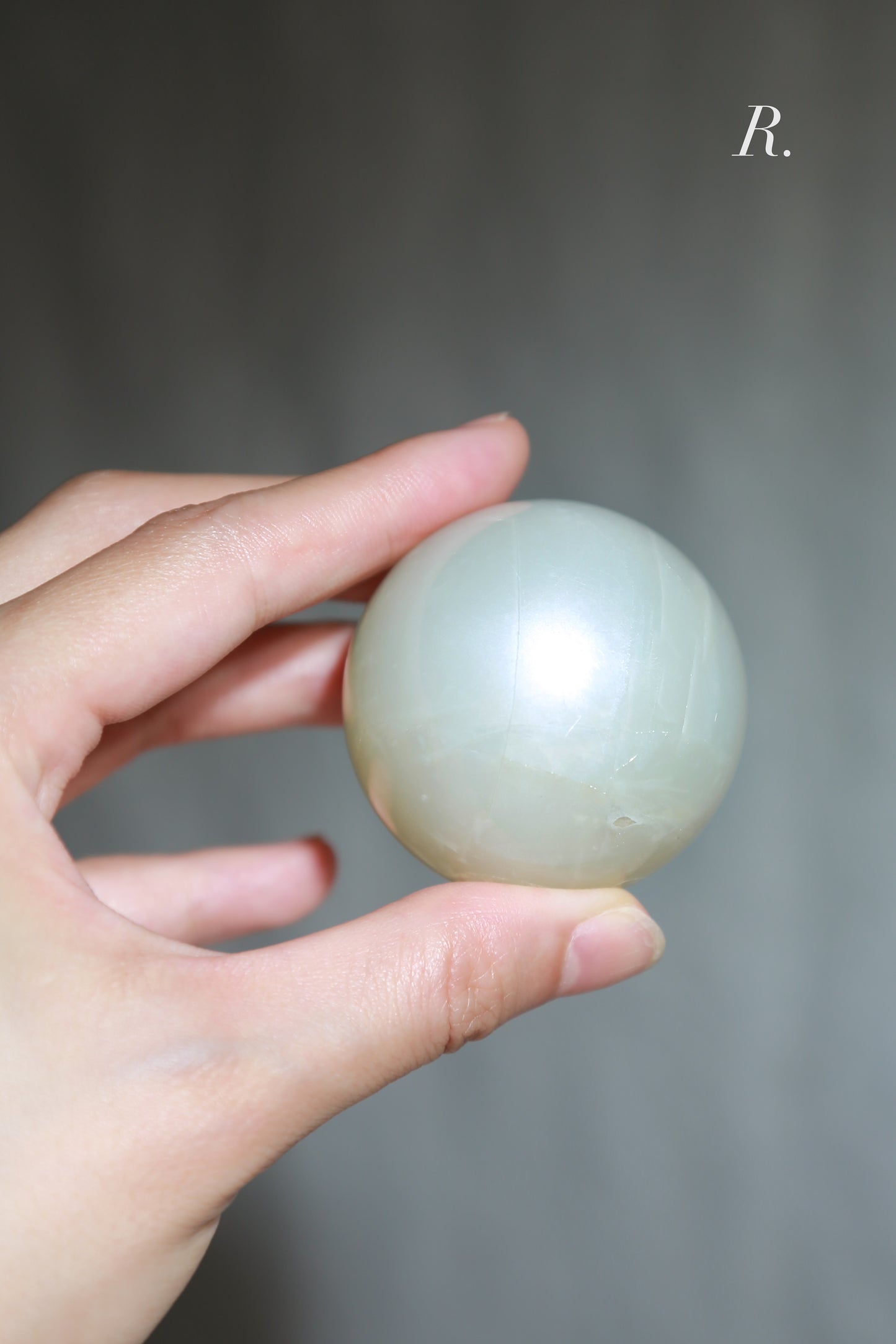 Silvery Moonstone Sphere