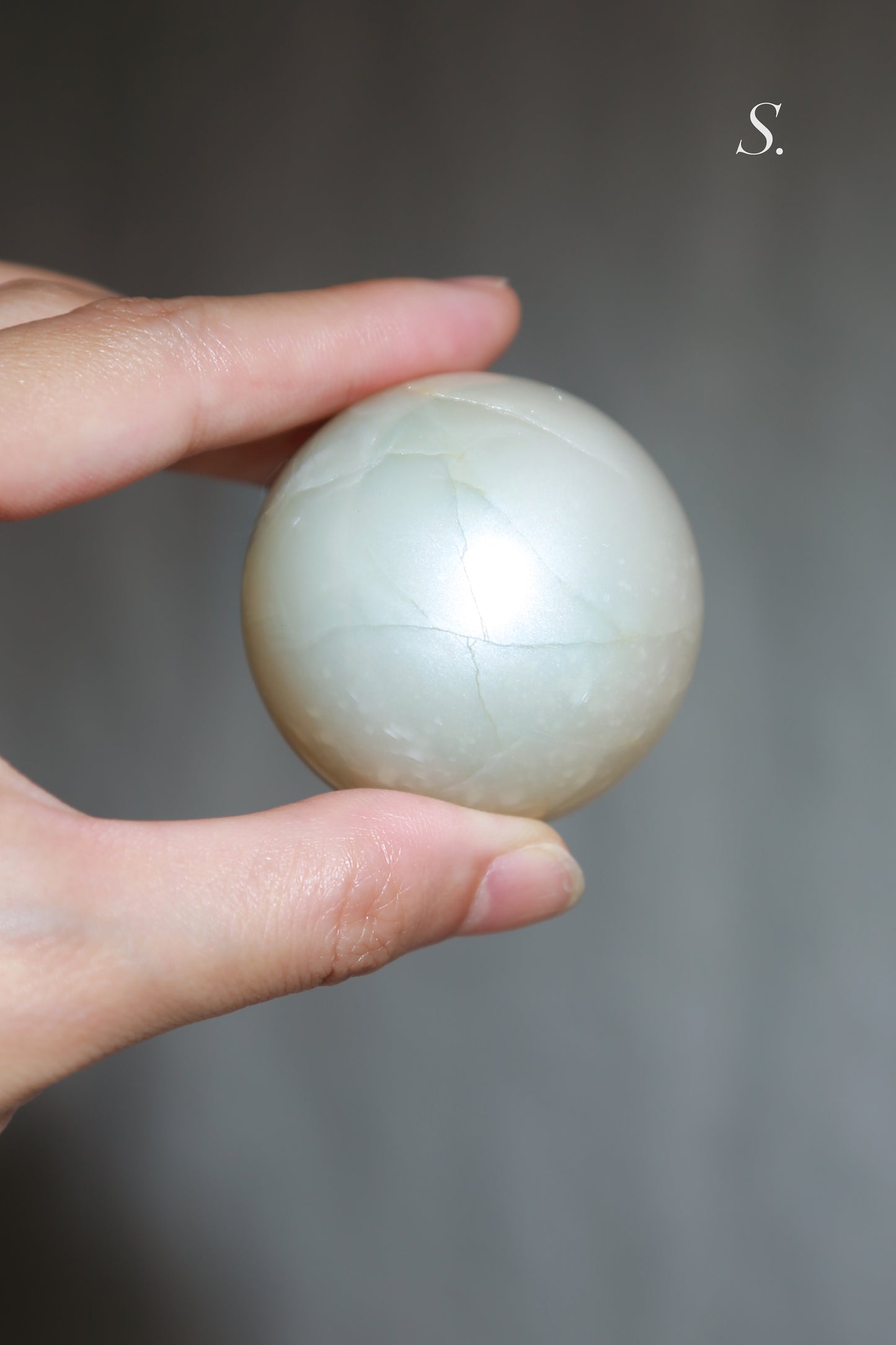Silvery Moonstone Sphere