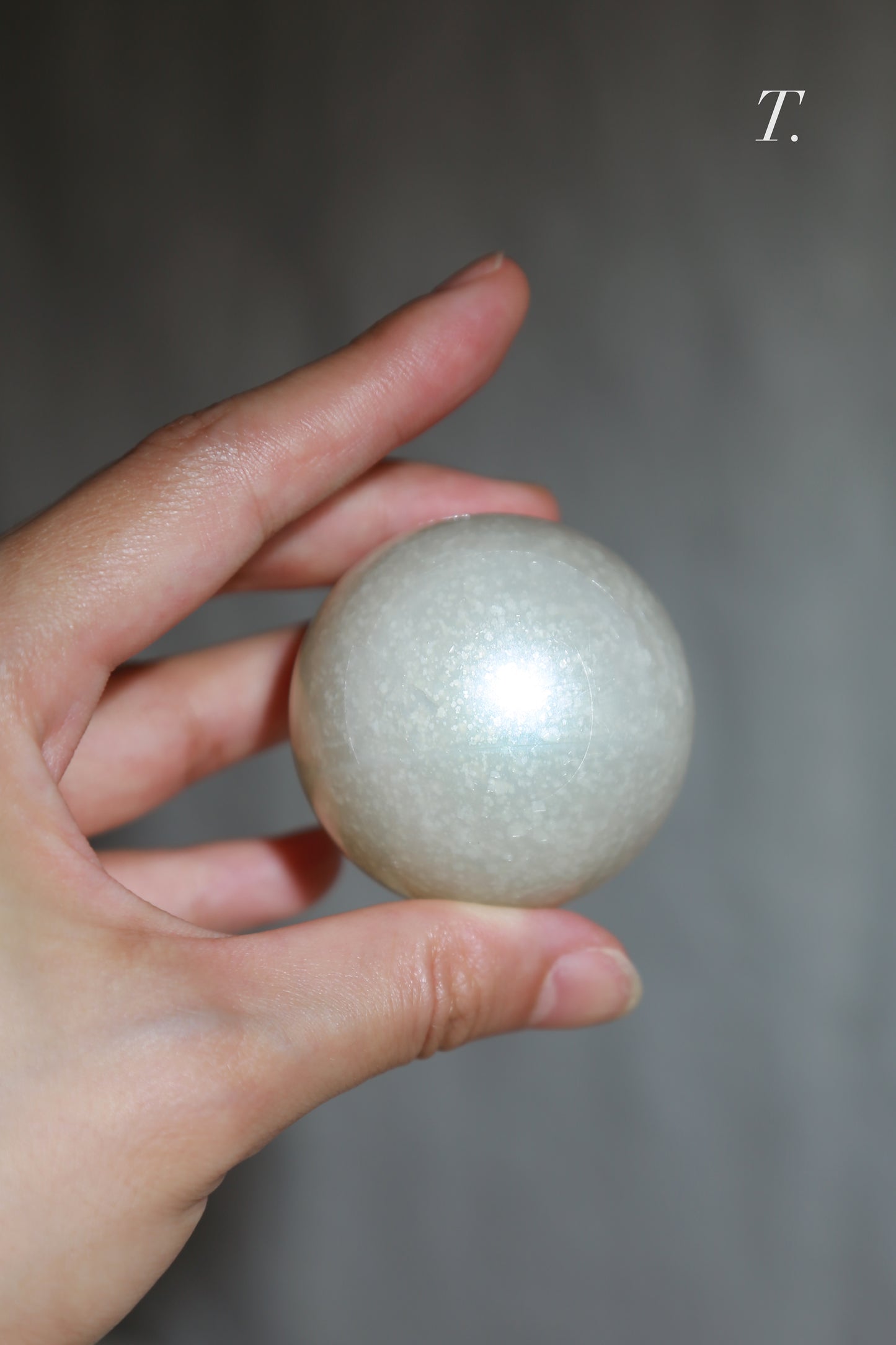 Silvery Moonstone Sphere