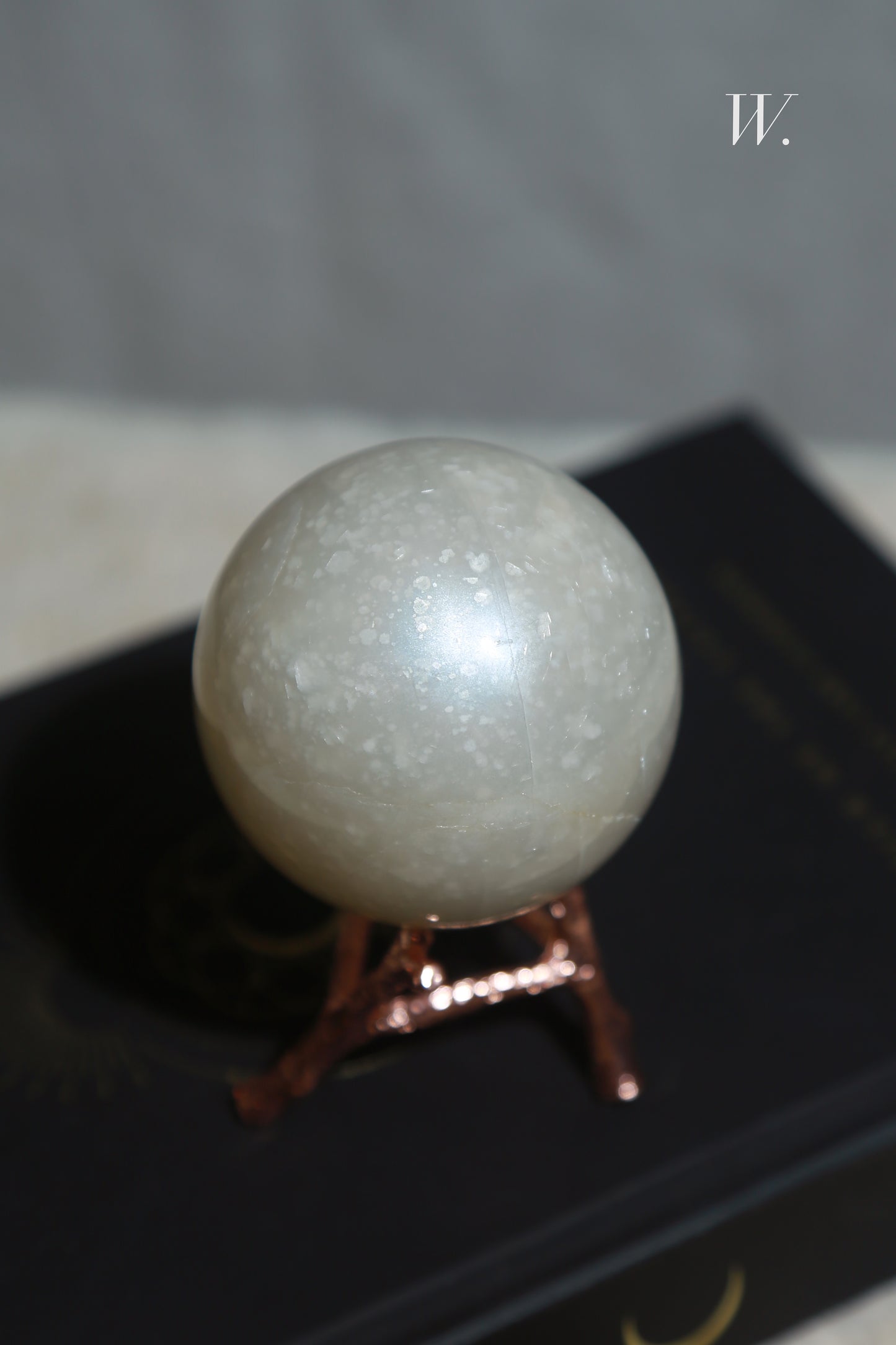 Silvery Moonstone Sphere
