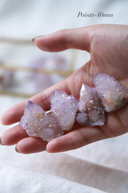 Spirit Quartz Amethyst Point & Cluster [S]