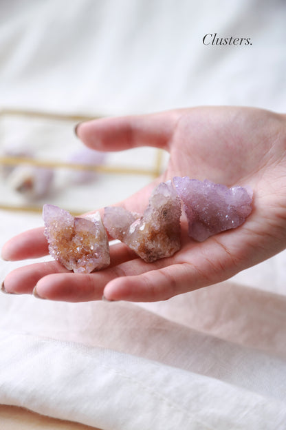 Spirit Quartz Amethyst Point & Cluster [S]