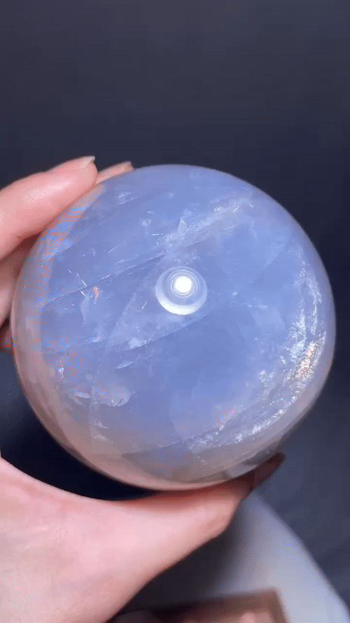 Starlight Blue Rose Quartz Sphere - High Quality