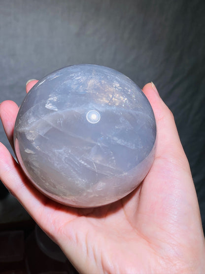 Starlight Blue Rose Quartz Sphere - High Quality