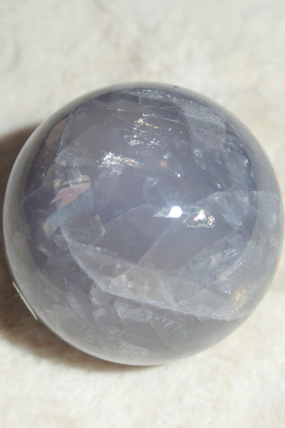 Starlight Blue Rose Quartz Sphere - High Quality