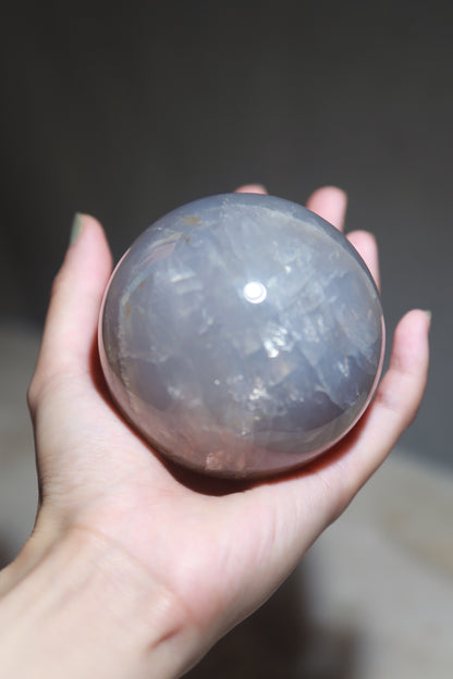 Starlight Blue Rose Quartz Sphere - High Quality