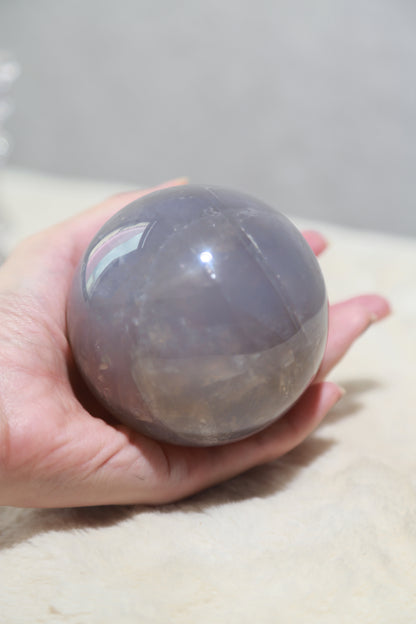 Starlight Blue Rose Quartz Sphere - High Quality