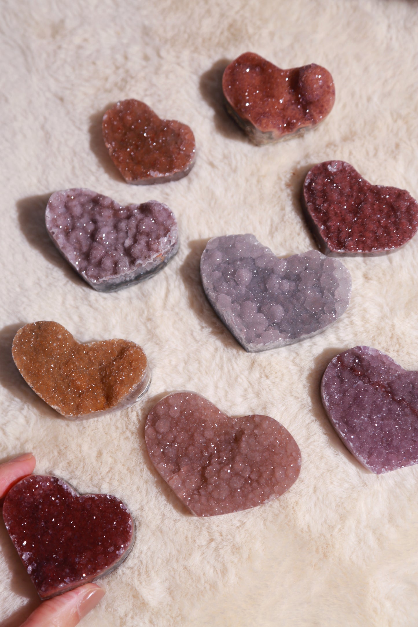Sugar Druzy Rainbow Amethyst Heart [S]