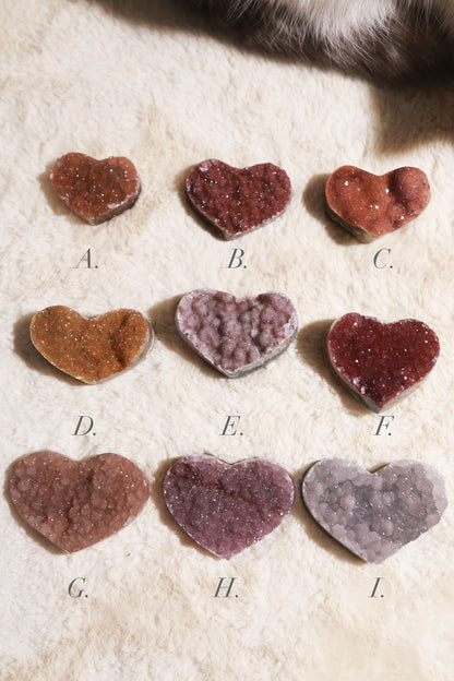 Sugar Druzy Rainbow Amethyst Heart [S]