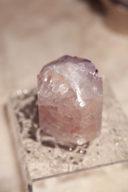 Jelly Pink Druzy Rainbow Amethyst Tower