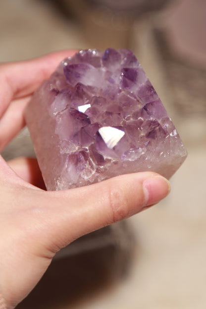 Jelly Pink Druzy Rainbow Amethyst Tower